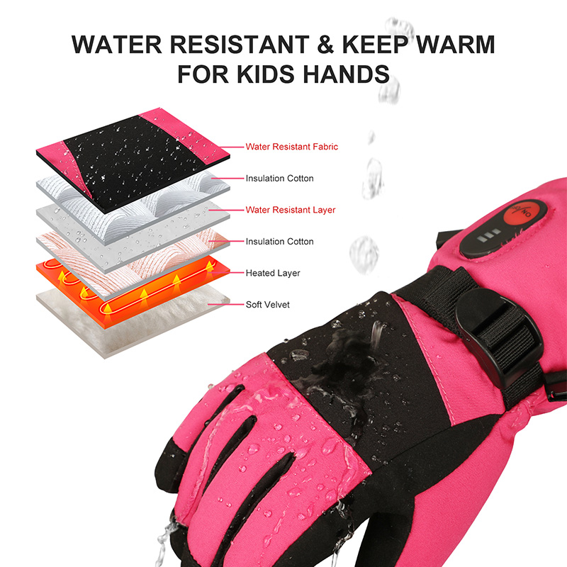 2026 Heated Gloves Kids Childr - Ski Glove Waterproof recension och pris