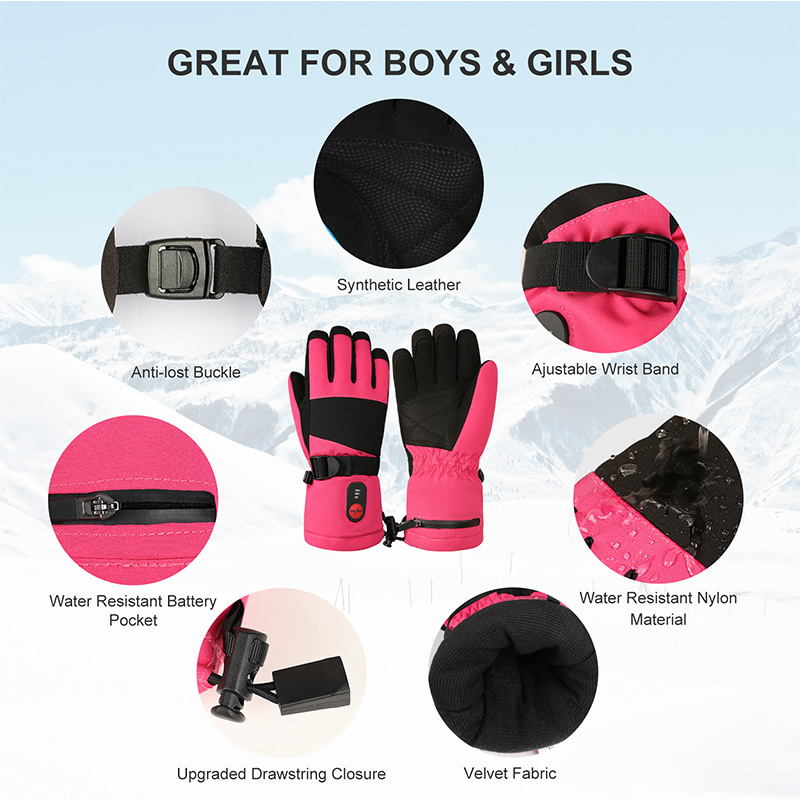 2026 Heated Gloves Kids Childr - Ski Glove Waterproof recension och pris