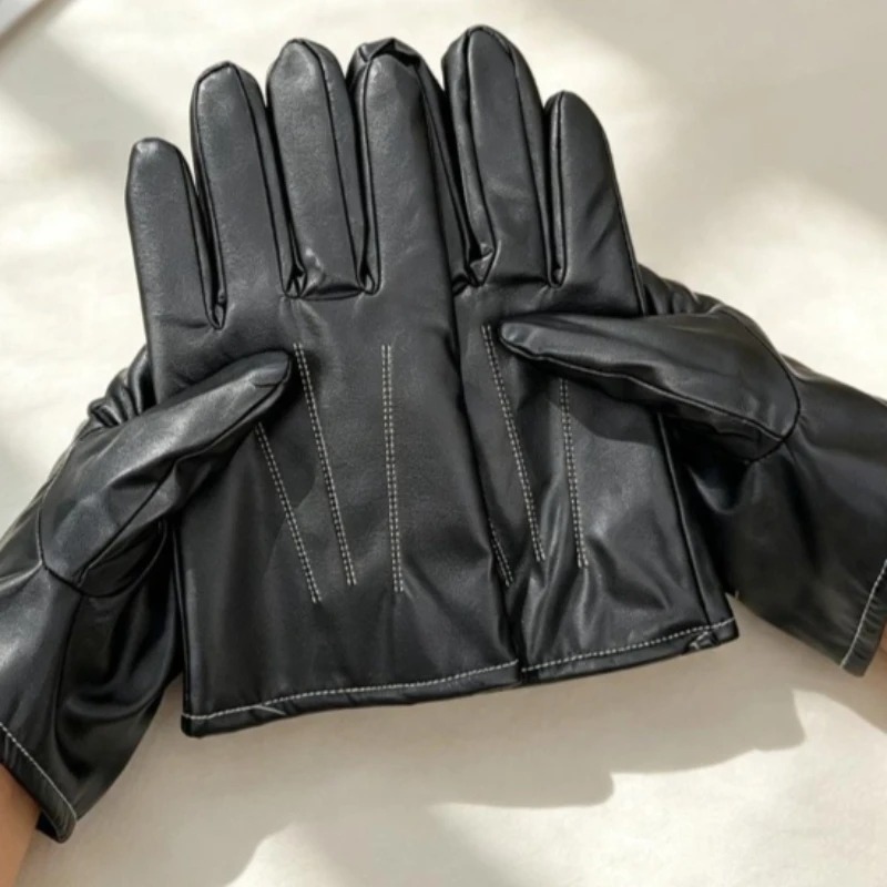 1/2Pairs Winter Faux Leather G - Leather Driving Glove recension och pris