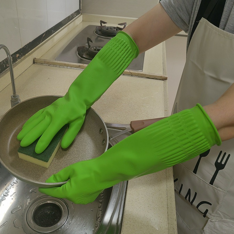 1Pair Lengthen Dishwashing Cle - Dish Glove Rubber recension och pris