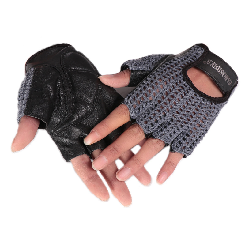 Unisex Summer Half Finger Retr - Leather Driving Glove recension och pris