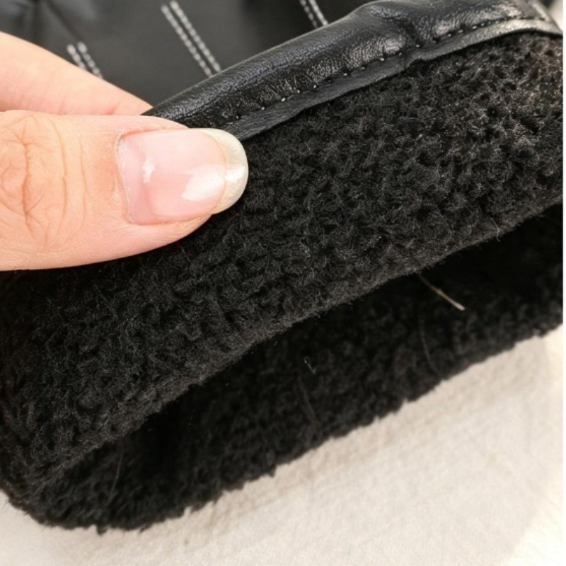 Thermal PU Leather Gloves Unis - Leather Driving Glove recension och pris
